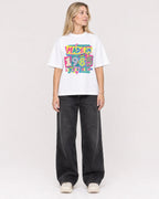 Mockup Boxy Heavyweight Tee White female full-body 08