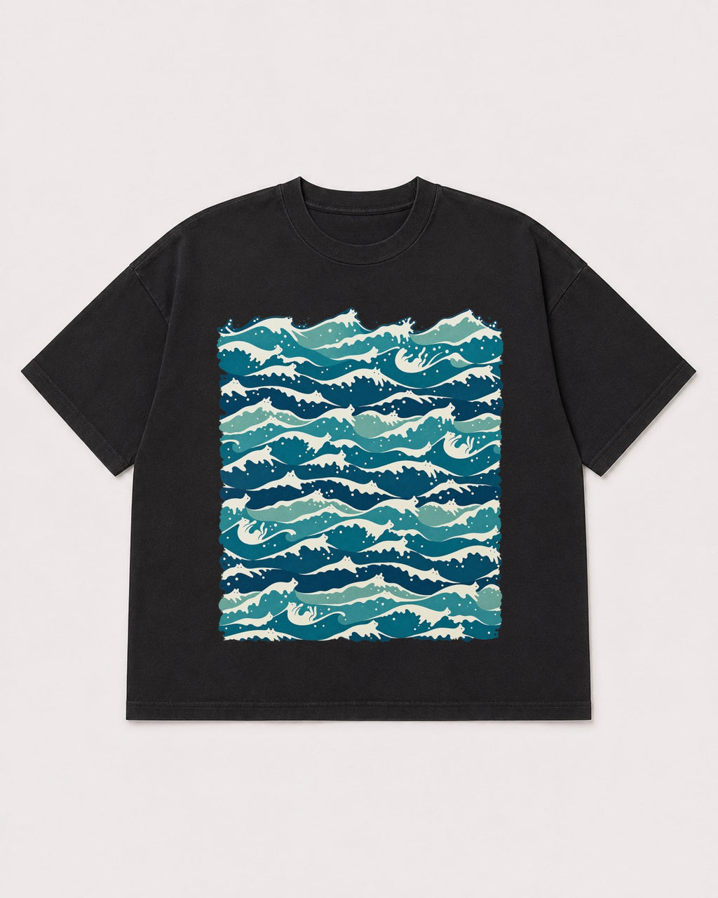 Mockup Boxy Heavyweight Tee Black product