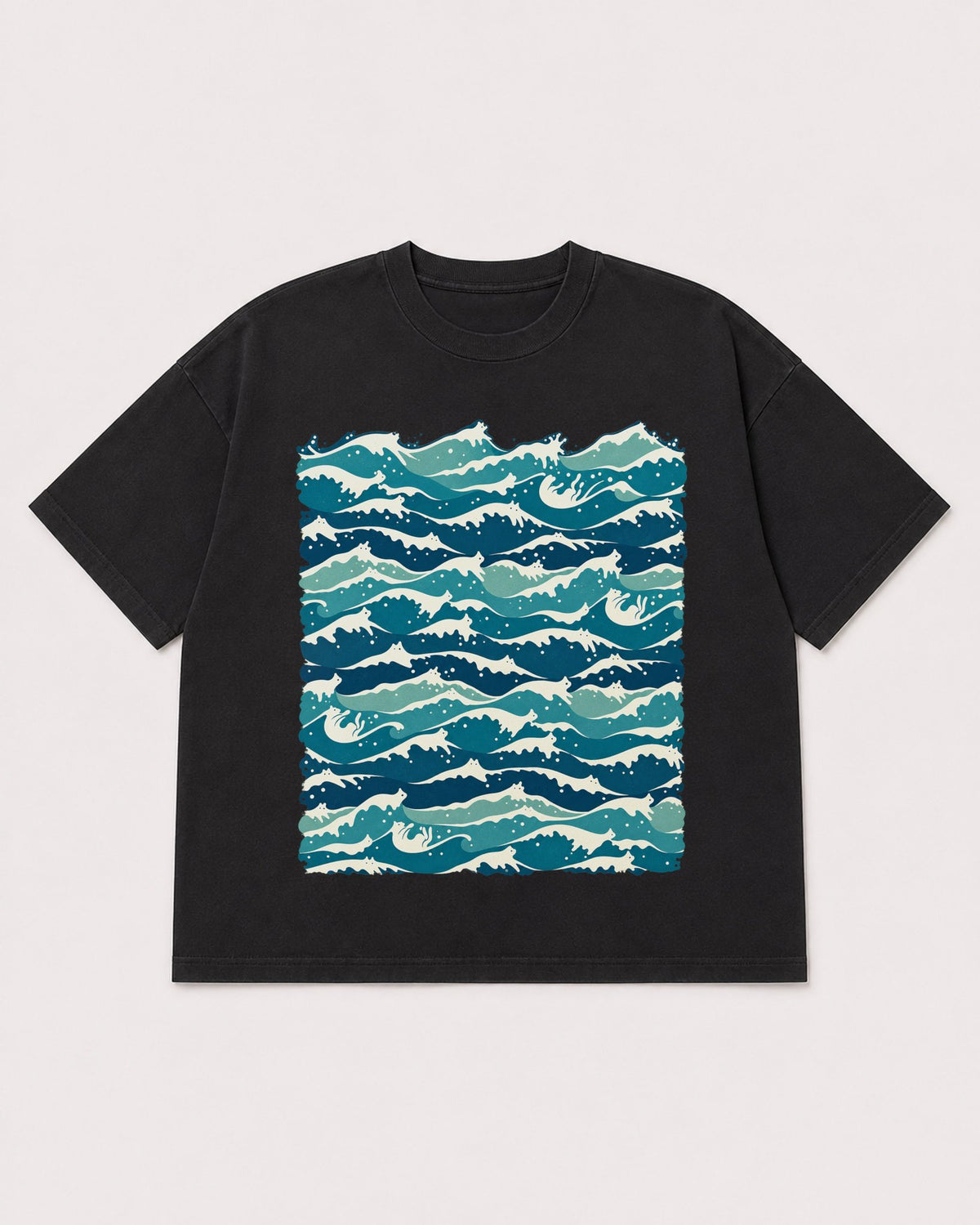 Mockup Boxy Heavyweight Tee Black product