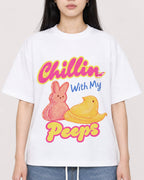 Mockup Boxy Heavyweight Tee White female close-up 01