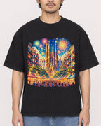 Mockup Boxy Heavyweight Tee Black male close-up 02