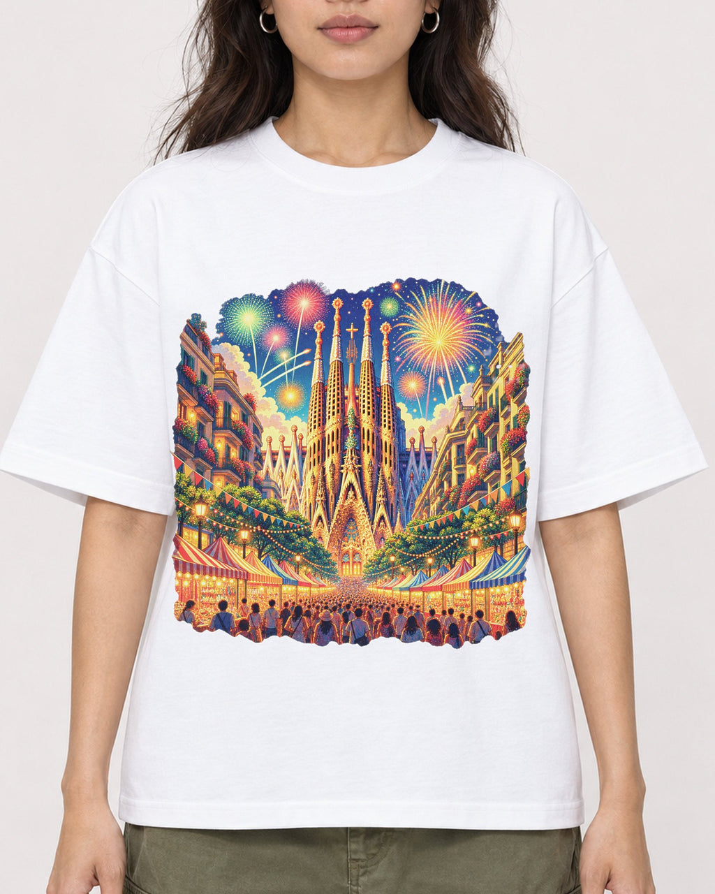 Mockup Boxy Heavyweight Tee White female close-up 02