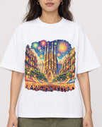Mockup Boxy Heavyweight Tee White female close-up 02