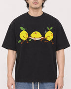 Mockup Boxy Heavyweight Tee Black male close-up 03