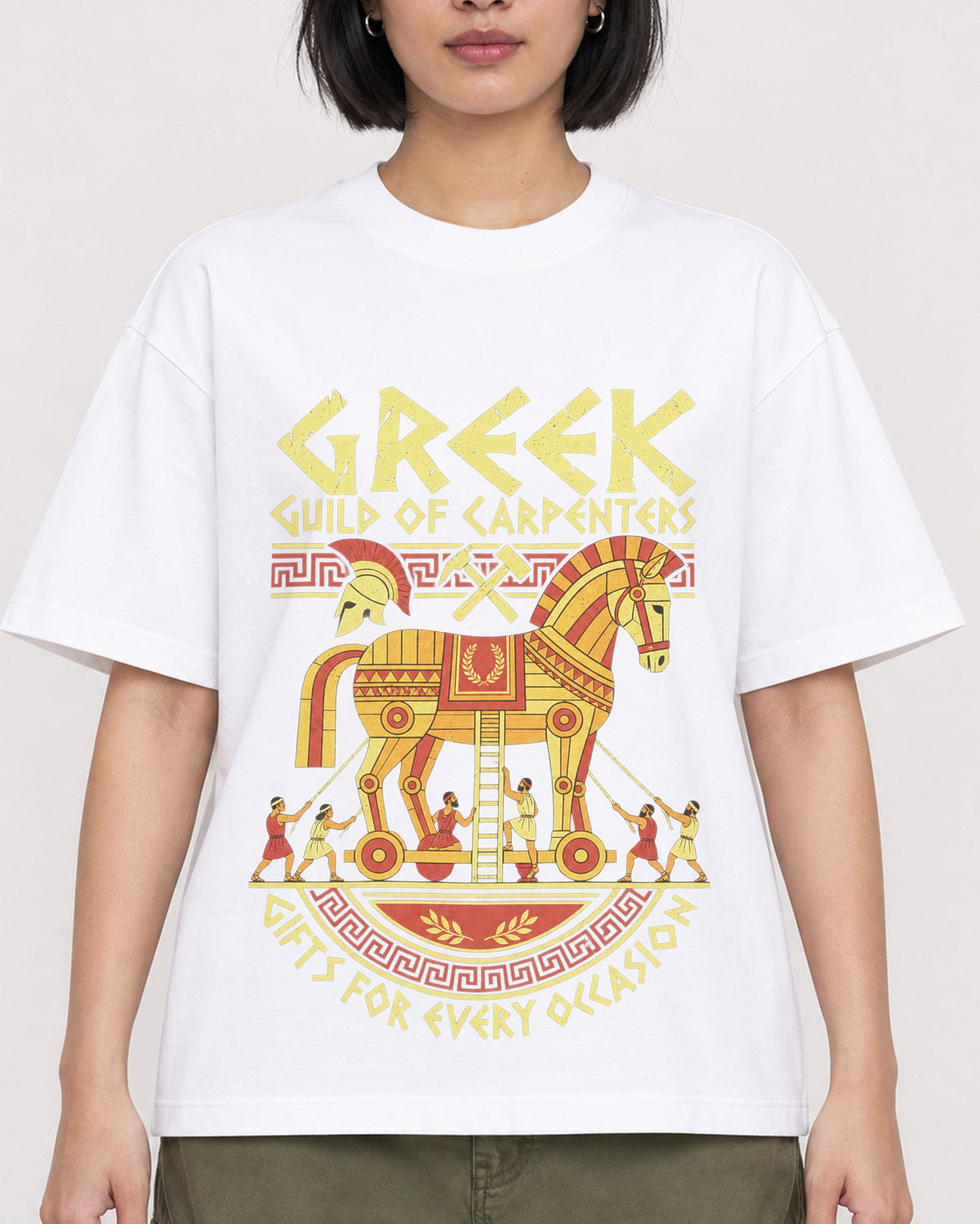 Mockup Boxy Heavyweight Tee White female close-up 32