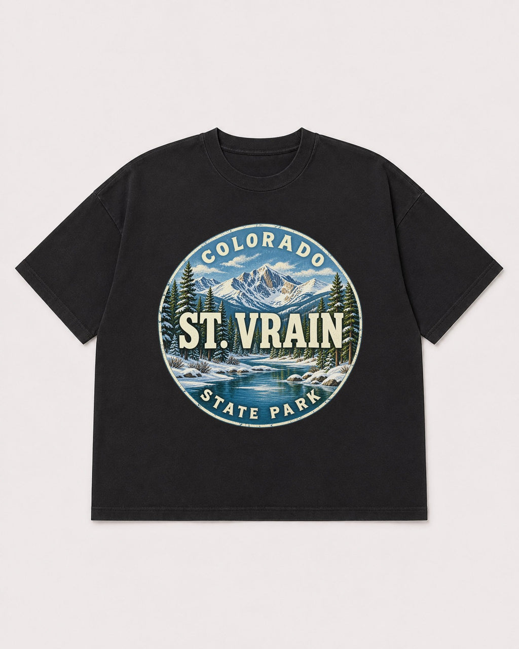Mockup Boxy Heavyweight Tee Black product
