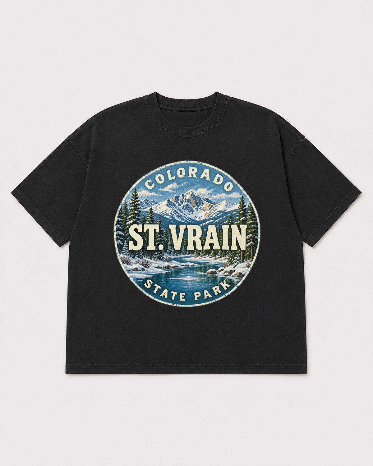 Mockup Boxy Heavyweight Tee Black product