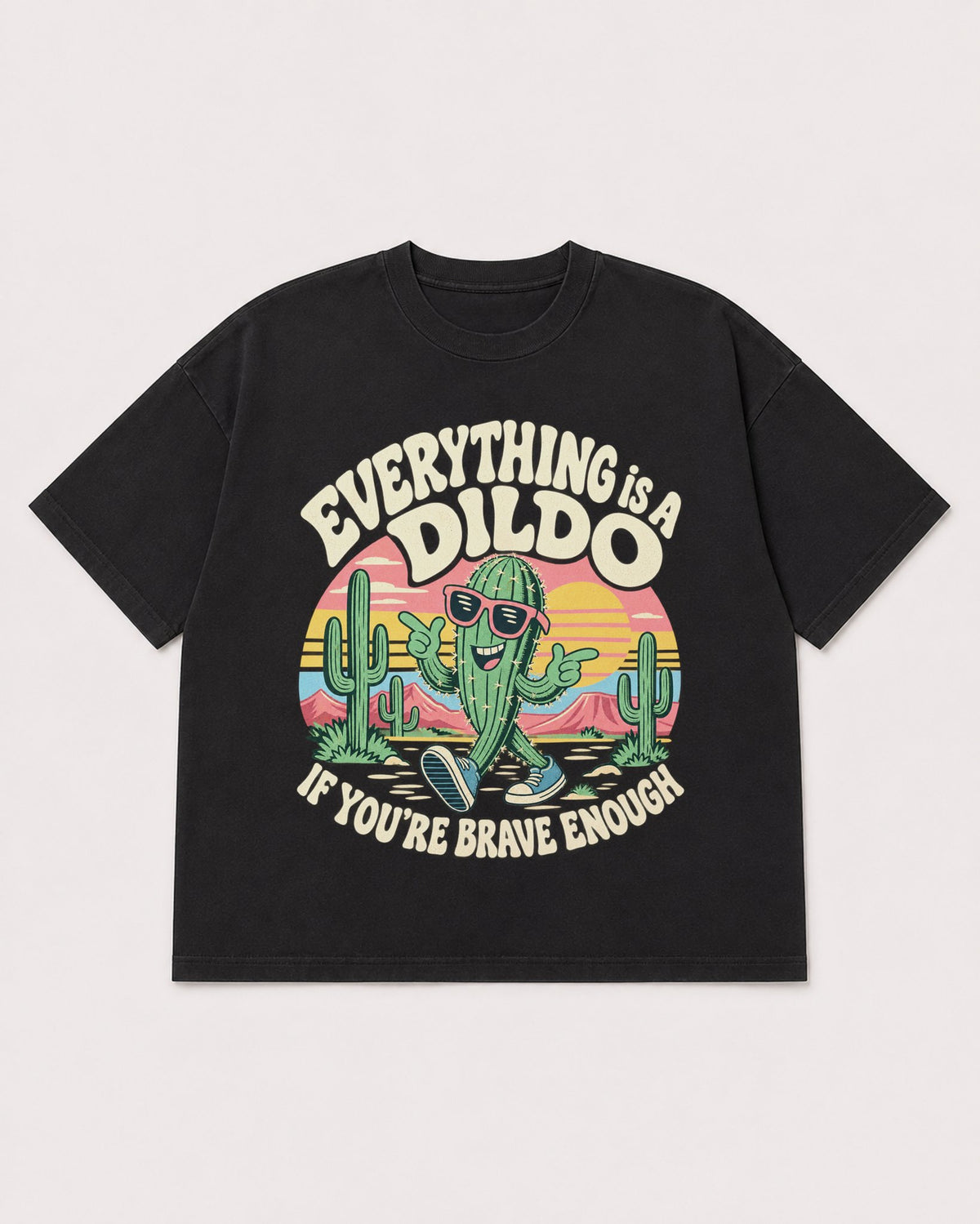 Mockup Boxy Heavyweight Tee Black product