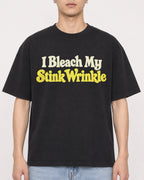 Mockup Boxy Heavyweight Tee Black male close-up 21