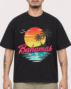 Mockup Boxy Heavyweight Tee Black male close-up 12