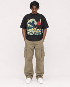 Mockup Boxy Heavyweight Tee Black male full-body 04