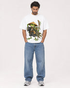 Mockup Boxy Heavyweight Tee White male full-body 47