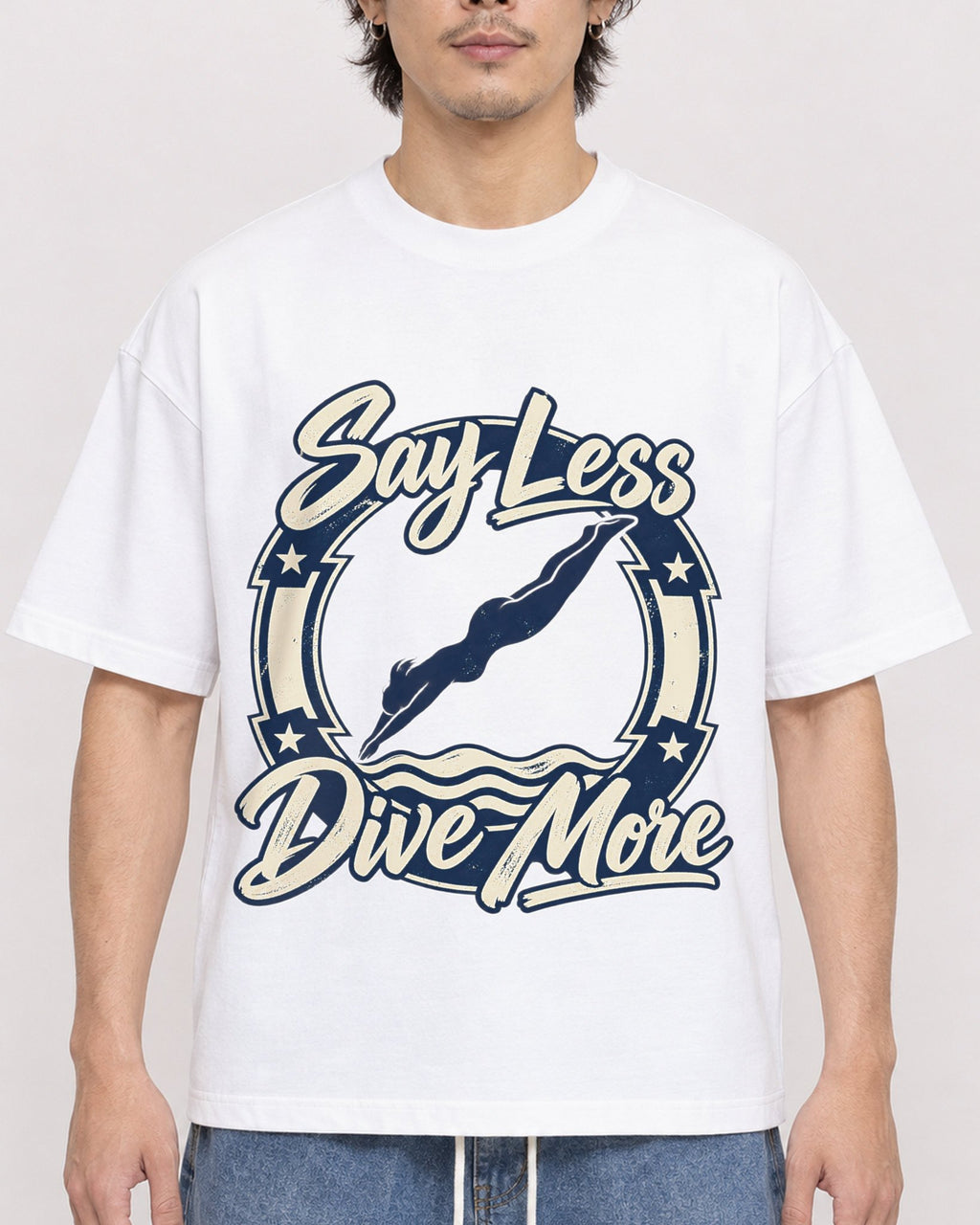 Mockup Boxy Heavyweight Tee White male close-up 03