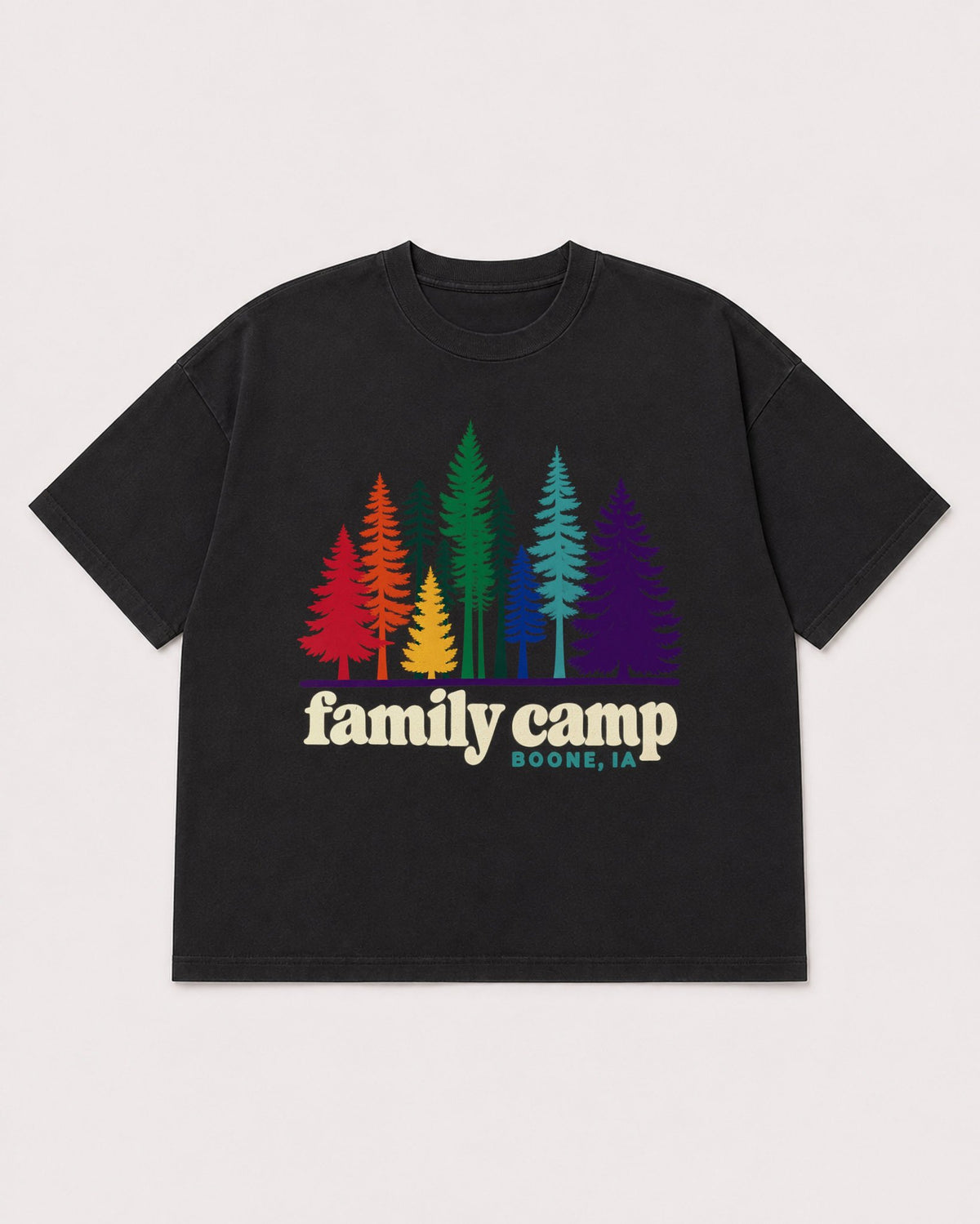 Mockup Boxy Heavyweight Tee Black product