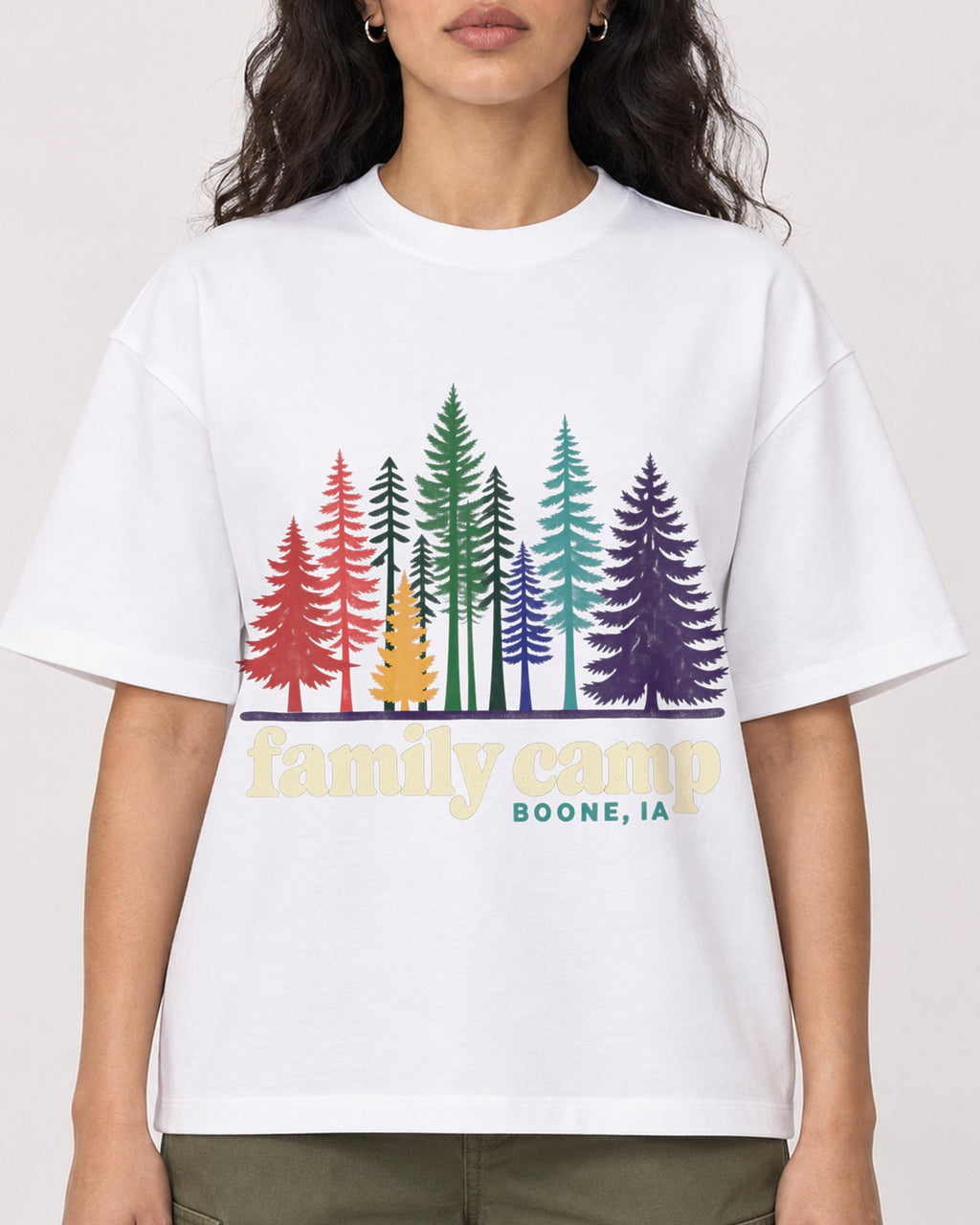 Mockup Boxy Heavyweight Tee White female close-up 07