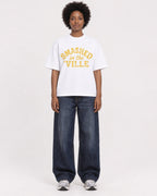 Mockup Boxy Heavyweight Tee White female full-body 14