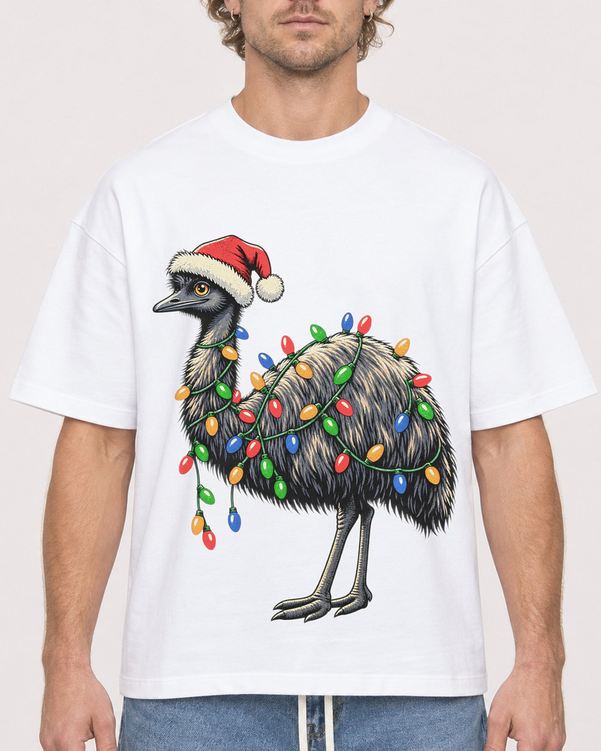 Mockup Boxy Heavyweight Tee White male close-up 28