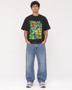 Mockup Boxy Heavyweight Tee Black male full-body 06