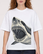 Mockup Boxy Heavyweight Tee White female close-up 09