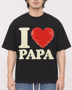 Mockup Boxy Heavyweight Tee Black male close-up 03