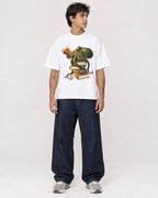 Mockup Boxy Heavyweight Tee White male full-body 06