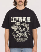 Mockup Boxy Heavyweight Tee Black male close-up 49