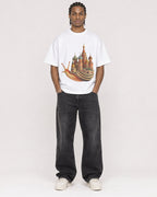 Mockup Boxy Heavyweight Tee White male full-body 25