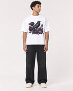 Mockup Boxy Heavyweight Tee White male full-body 10