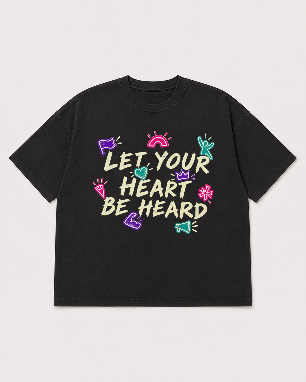 Mockup Boxy Heavyweight Tee Black product