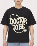 Mockup Boxy Heavyweight Tee Black male close-up 01