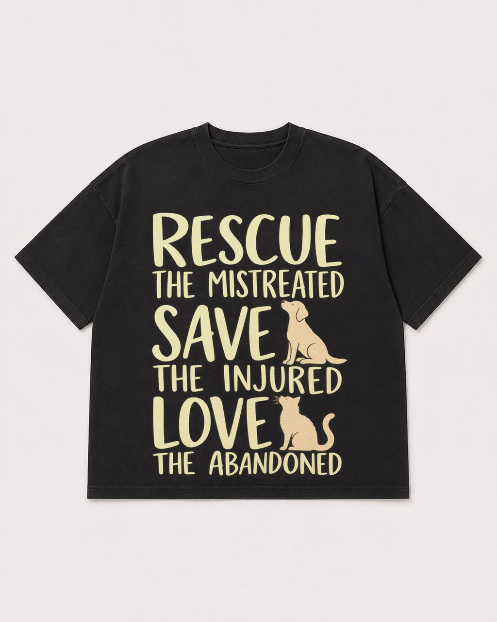 Mockup Boxy Heavyweight Tee Black product