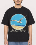 Mockup Boxy Heavyweight Tee Black male close-up 02