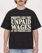 Mockup Boxy Heavyweight Tee Black male close-up 09