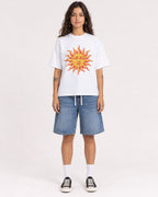 Mockup Boxy Heavyweight Tee White female full-body 06