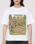 Mockup Boxy Heavyweight Tee White female close-up 03
