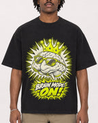 Mockup Boxy Heavyweight Tee Black male close-up 04
