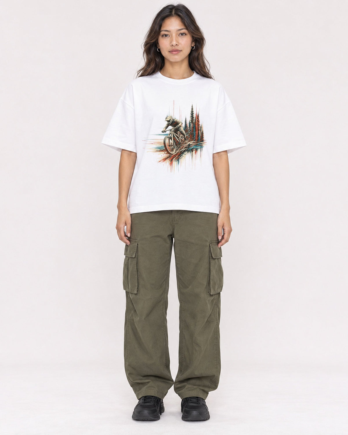Mockup Boxy Heavyweight Tee White female full-body 02