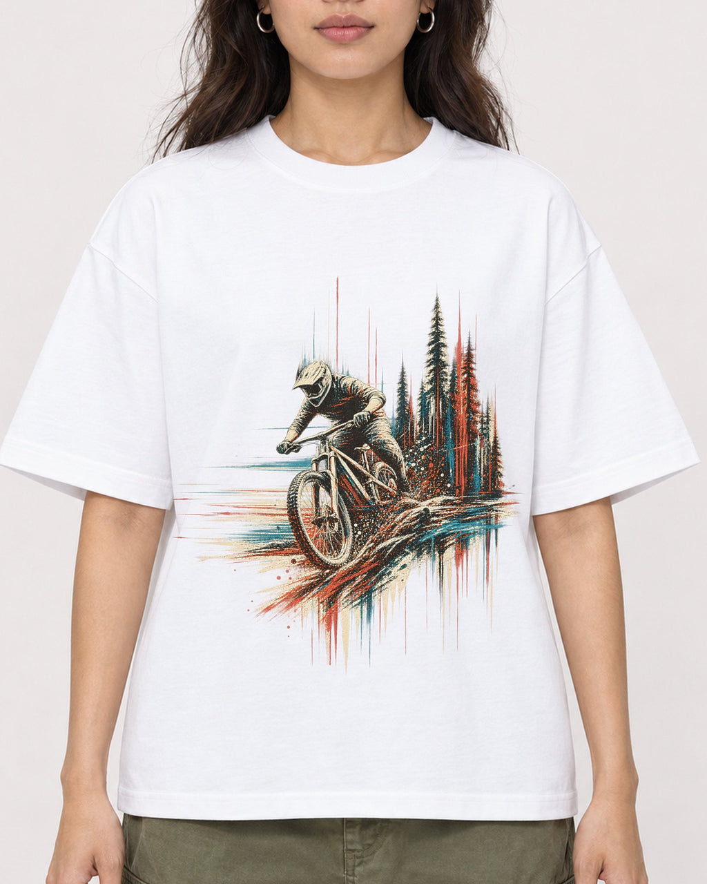 Mockup Boxy Heavyweight Tee White female close-up 02