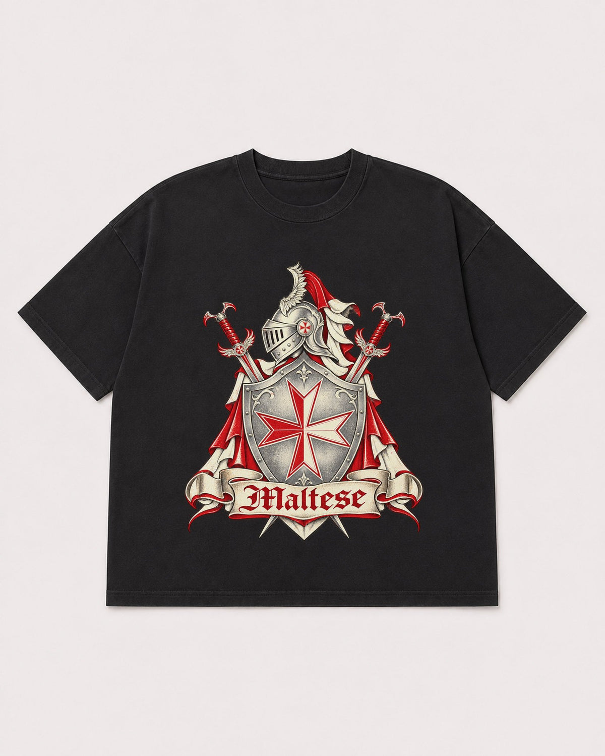 Mockup Boxy Heavyweight Tee Black product