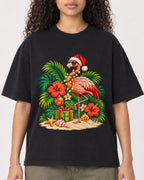 Mockup Boxy Heavyweight Tee Black female close-up 10