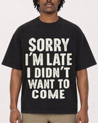 Mockup Boxy Heavyweight Tee Black male close-up 04