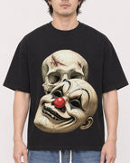 Mockup Boxy Heavyweight Tee Black male close-up 03