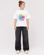 Mockup Boxy Heavyweight Tee White female full-body 28