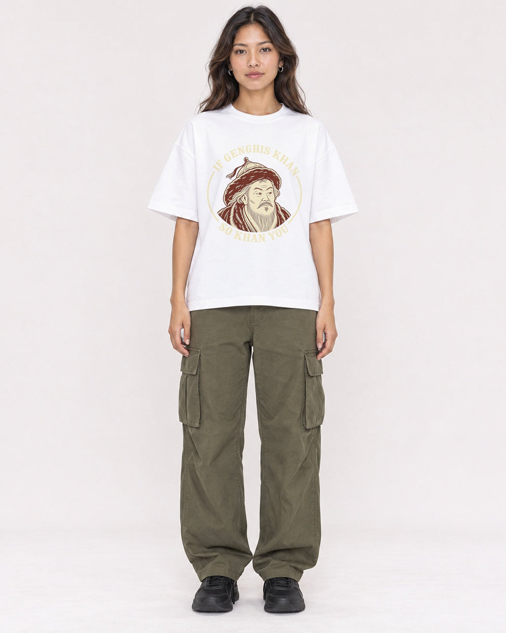 Mockup Boxy Heavyweight Tee White female full-body 02
