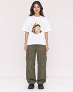 Mockup Boxy Heavyweight Tee White female full-body 02