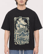 Mockup Boxy Heavyweight Tee Black male close-up 03