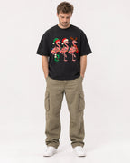 Mockup Boxy Heavyweight Tee Black male full-body 08