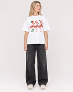 Mockup Boxy Heavyweight Tee White female full-body 08