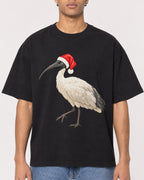 Mockup Boxy Heavyweight Tee Black male close-up 10