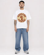 Mockup Boxy Heavyweight Tee White male full-body 12
